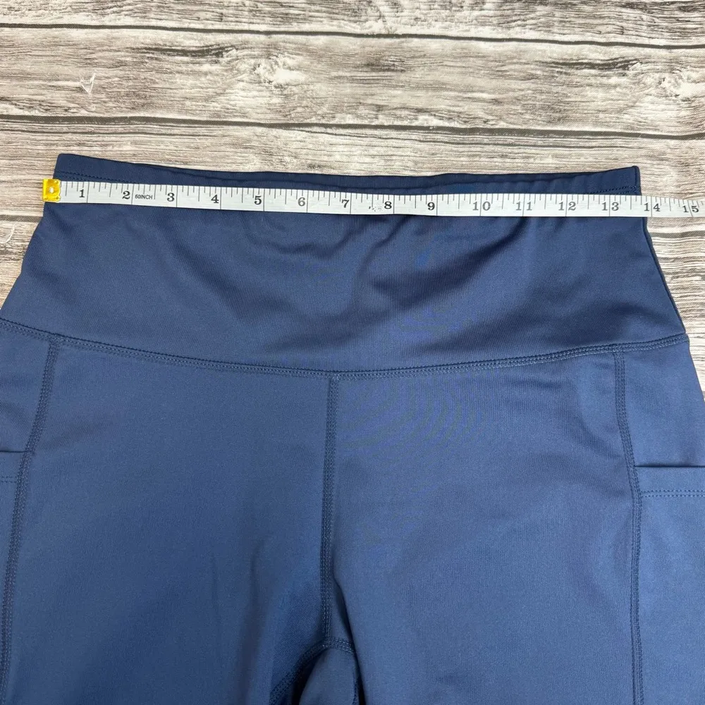 Sports Wear Women's Spandex Bermuda Shorts Dark Navy Blue L LG Large High Rise - Image 6