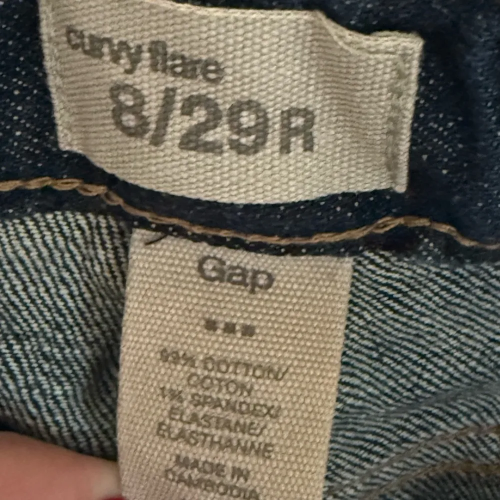 Gap 1969 Vintage Curvy Flare Wide Leg Dark Wash Blue Denim Jeans Size 29R - Image 6