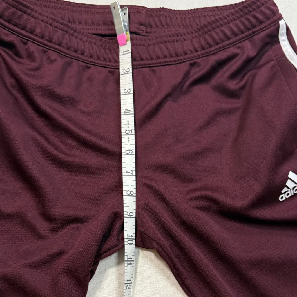 adidas Maroon Track Pants with White Stripes - Image 4