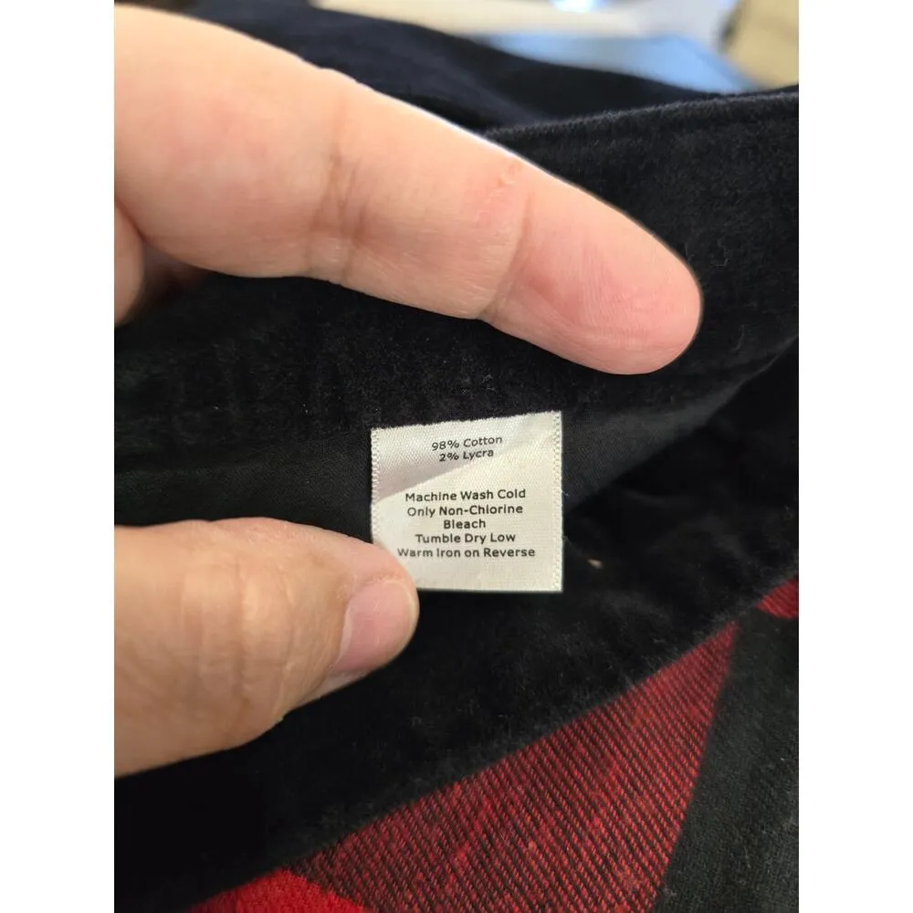 Talbots Pants Traditional Fit Woman Heritage Boot Size 24W Plus Black Velveteen - Image 3