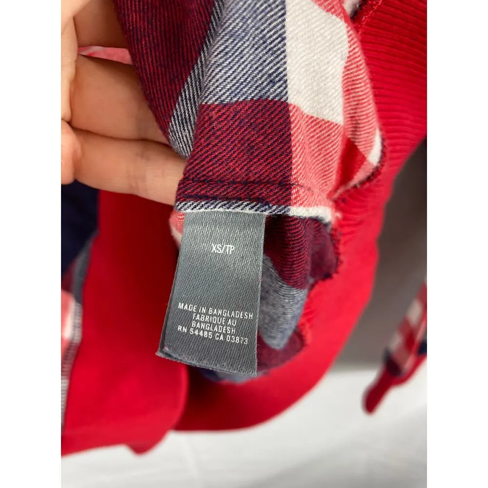 aerie red white & blue plaid sweater - Image 4