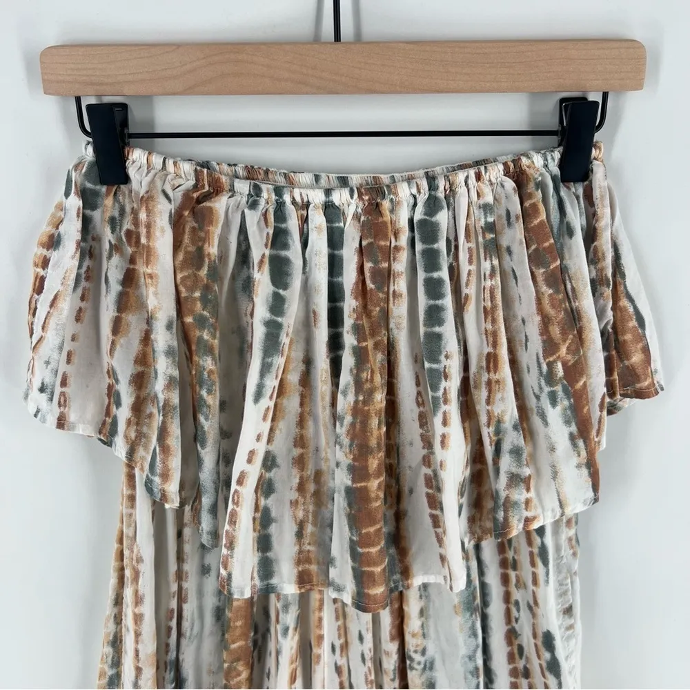 Free People‎ Summer Vibes Tie Dye Flounce Overlay Tube Jumpsuit - Image 4