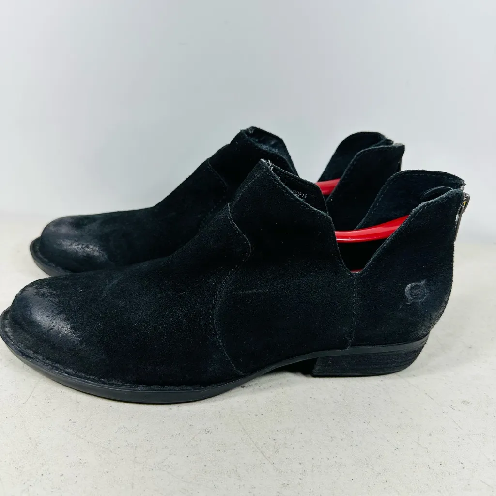 Born Boots Womens 8,5 M Kerri Ankle Booties Black Leather Pull D89909 - Image 4