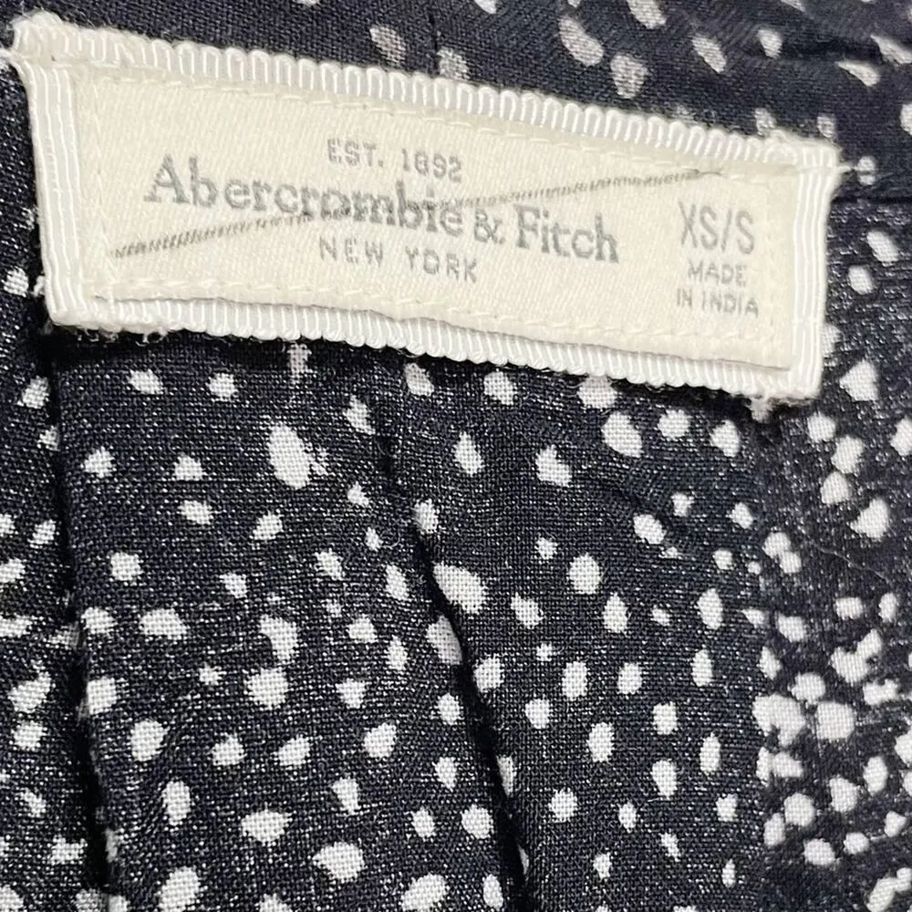 Abercrombie & Fitch Black & White Spotted 3/4 Sleeve Blazer With Pocket - Image 7