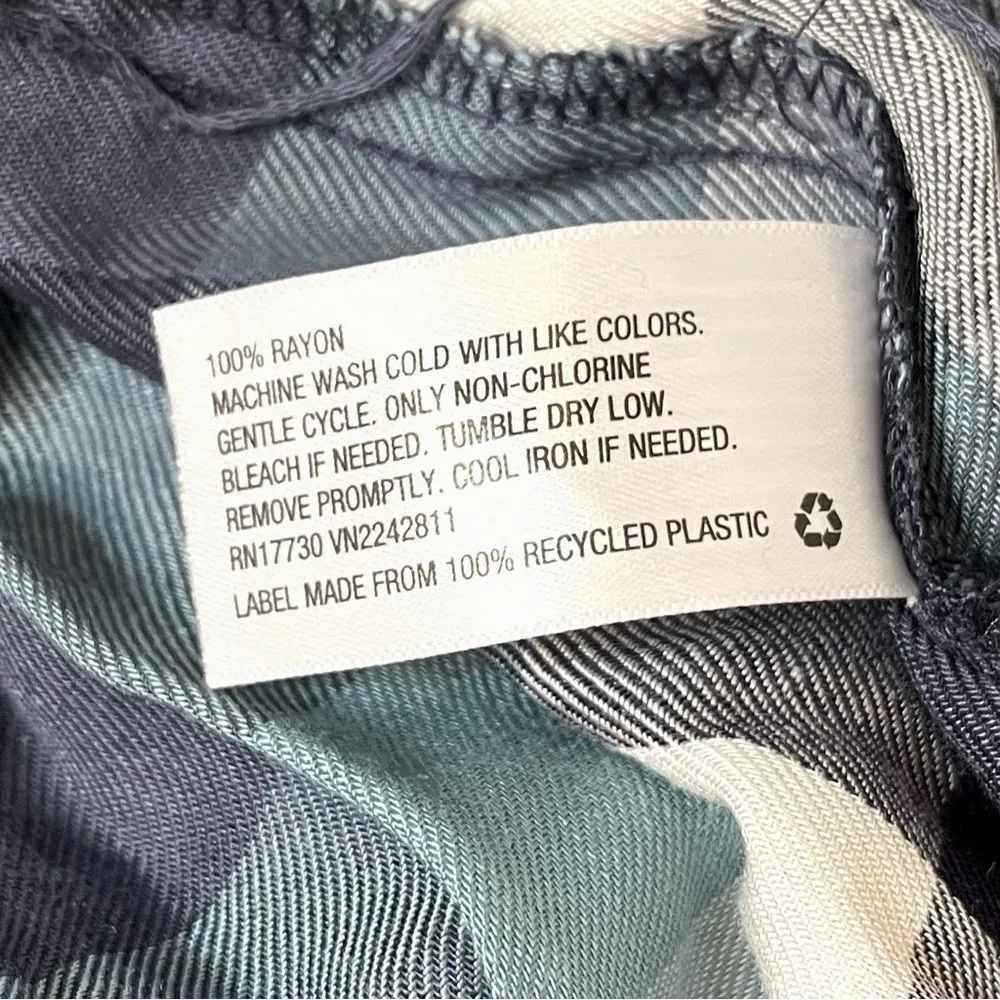 Liz Lange Maternity Sleeveless Blue Plaid High-Low Hem Dress Size XS New! - Image 8