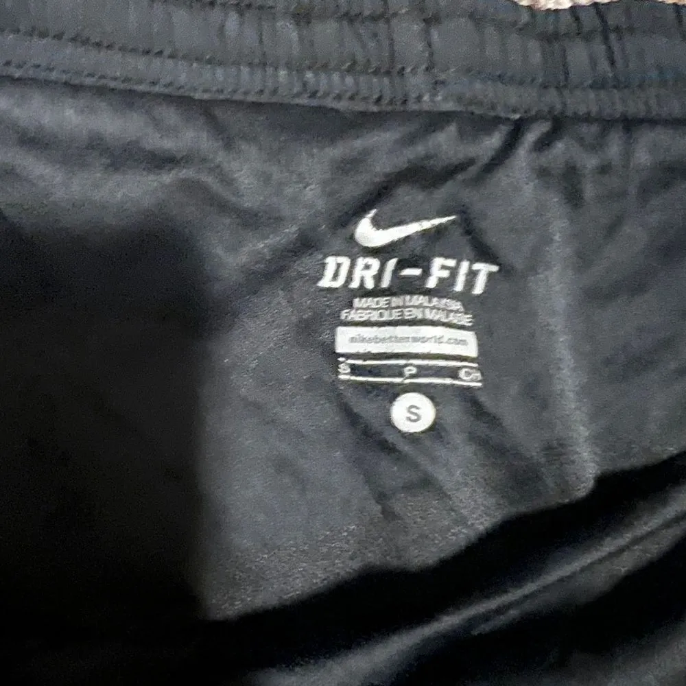 Nike Dri-FIT Running Shorts Black‎ with White Trim Athletic Workout Small - Image 2