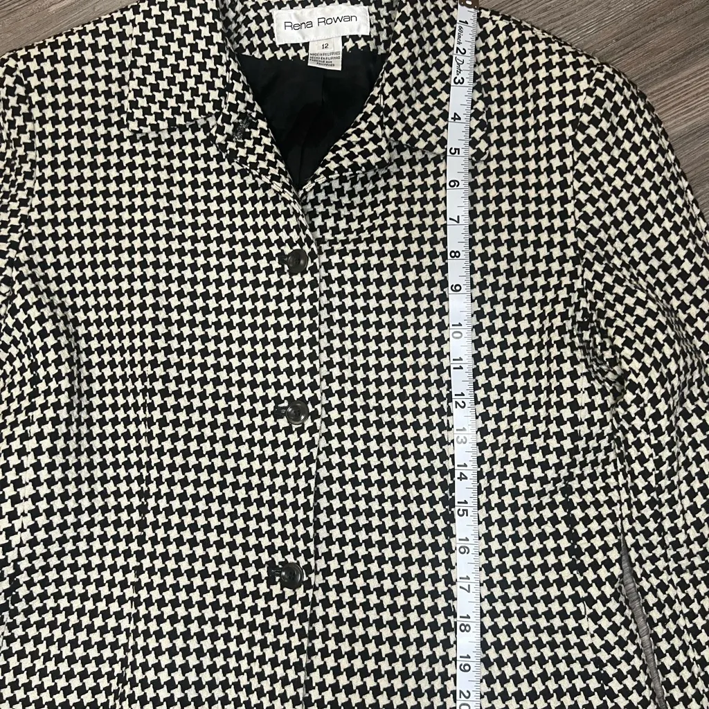 Rena Rowan Black and White Houndstooth Blazer - Image 7
