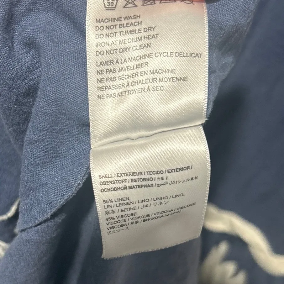 Farm Rio Anthropologie Flounce Embroidered Maxi Linen Dress Boho Cottagecore Med - Image 12