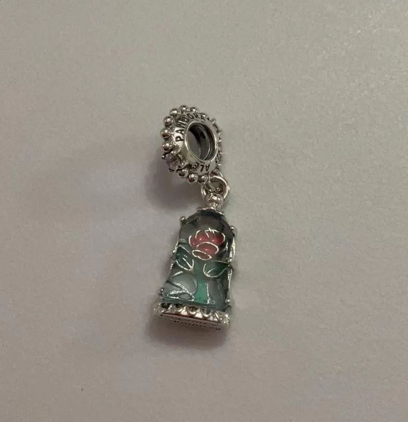 Disney Beauty and the Beast Enchanted Rose Dangle Charm - Image 4