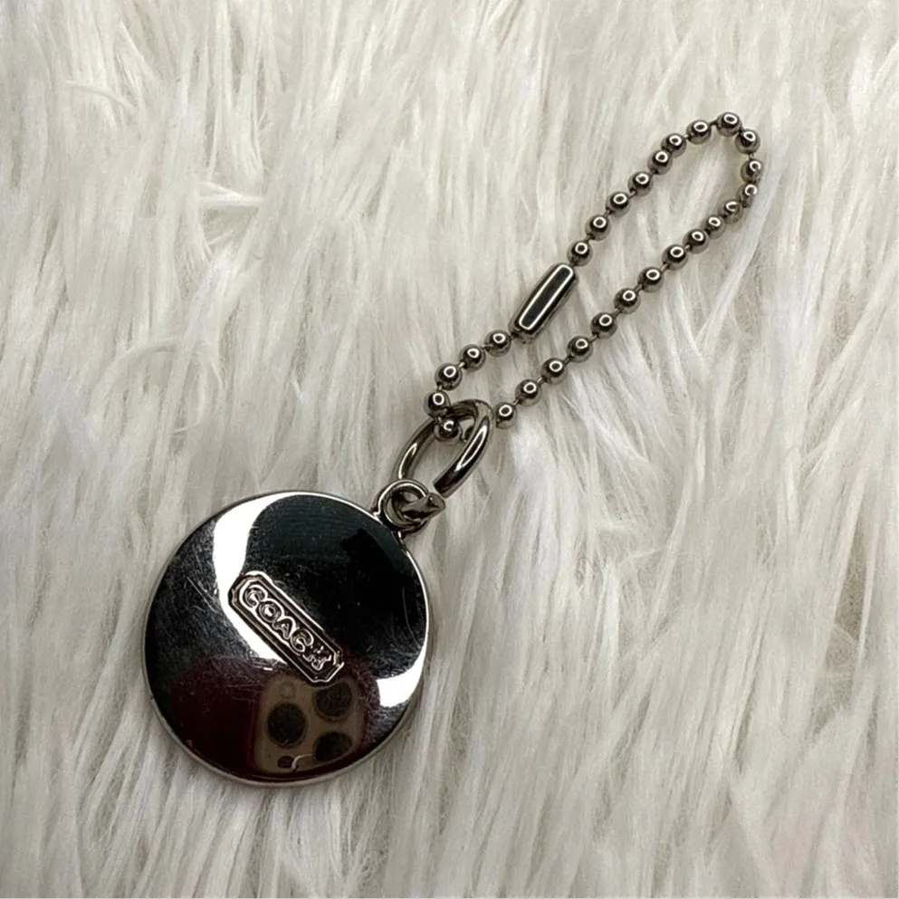 1" Coach Metal Circle Replacement Hangtag Hang Tag Bag Charm - Image 2