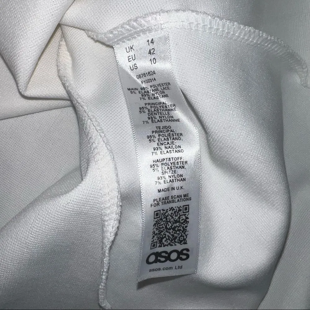 ASOS Plunge V Neck Lace Flounce Midi Dress  NWT - Image 14