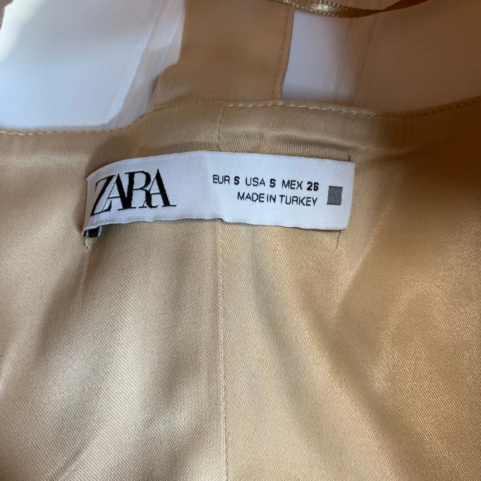 Zara Satin Corset Nude Sz Small High Sides - Image 11