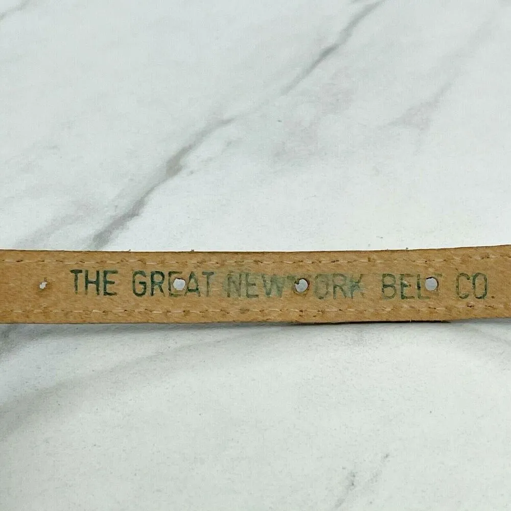 The Great New York Belt Co Brown Vintage Barrel Braided Leather Belt Size Small - Image 5