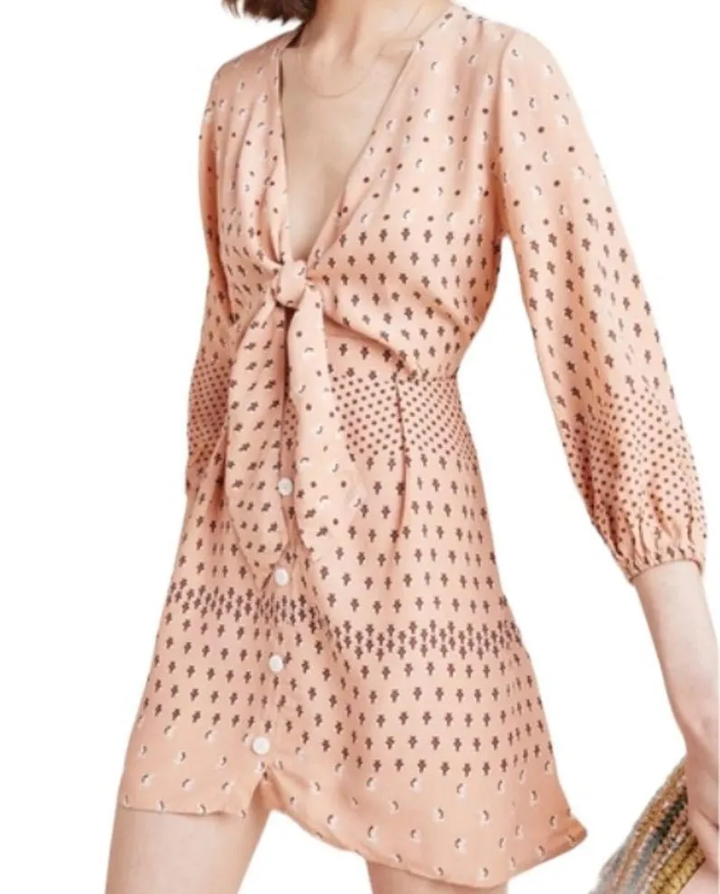 Faithfull the Brand x Anthropologie Trinidad dress Mieke print in pink size 4 - Image 2