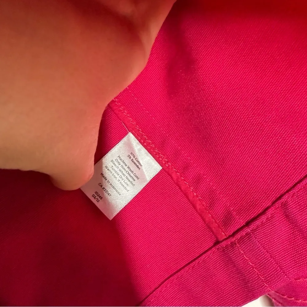 Talbots Women’s Pink Button Up Jacket Cotton Stretch Coat Size 4 Small - Image 4