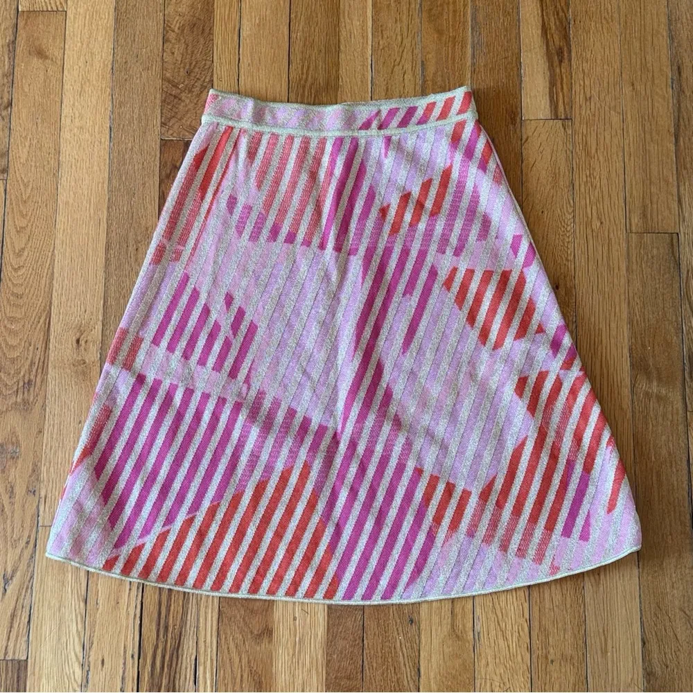 MISSONI Metallic Crochet Knit Mini Skirt size 40 Small - Image 2