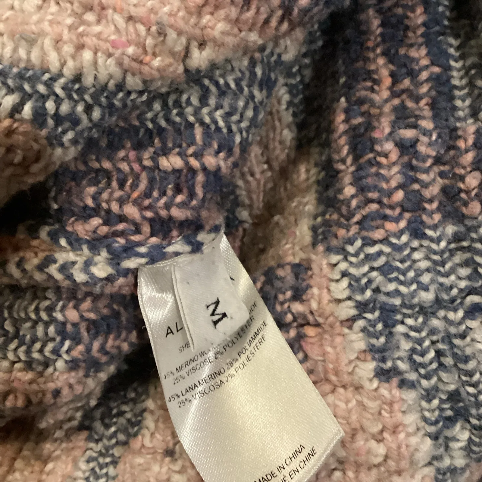 Altuzarra Stilbo wool blend turtleneck Multicolored geometric knit Sweater M - Image 11