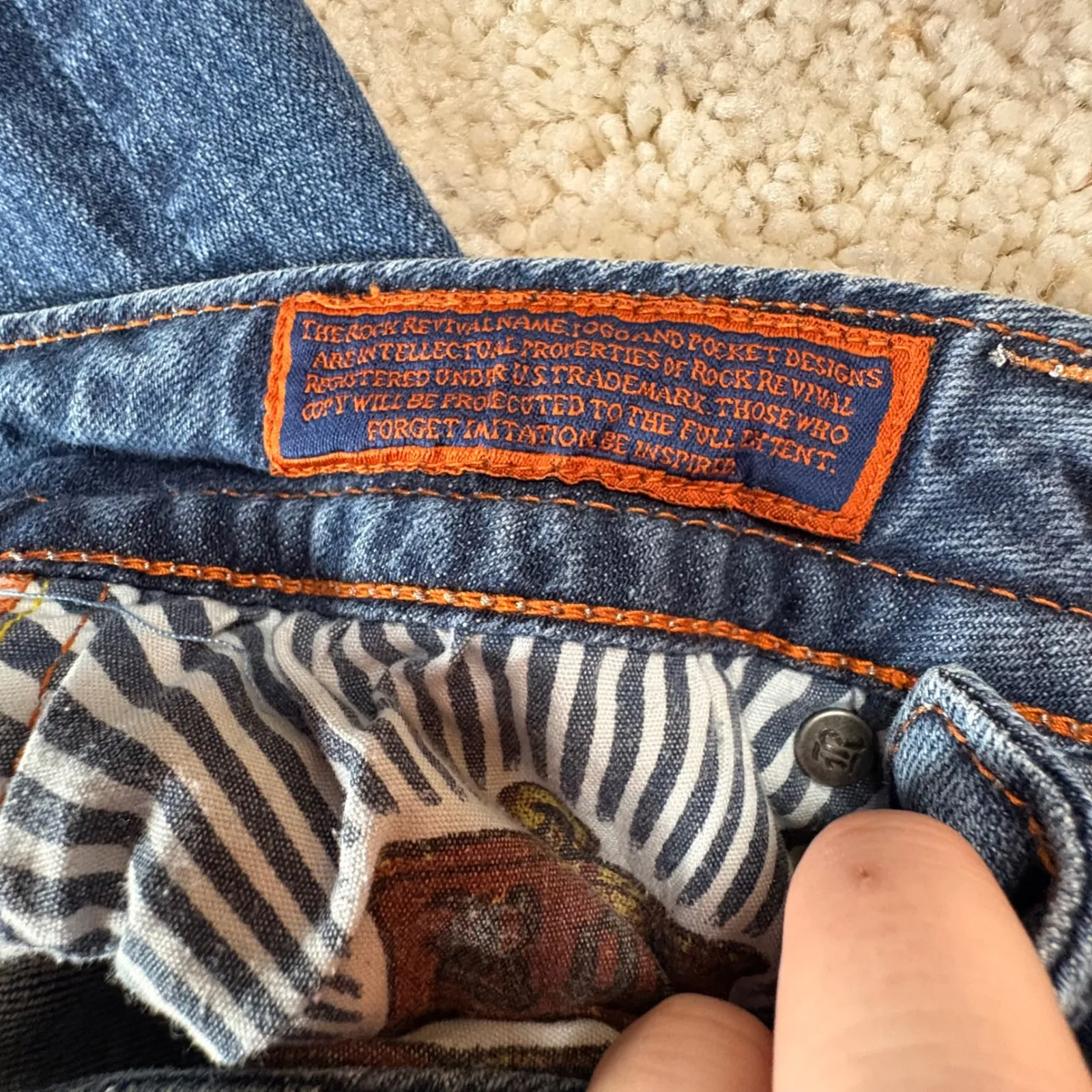 Rock Revival Buckle Bootcut Jeans Women's 27 Embellished Thick Stitch Y2K denim - Image 11