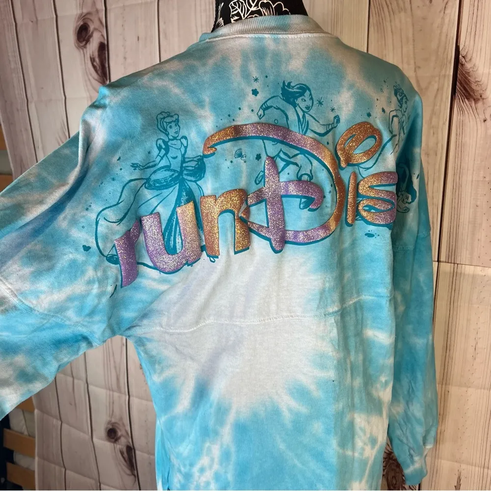 Parks runDisney 2022 Princess Marathon Spirit Jersey Tie Dye Blue - Image 8