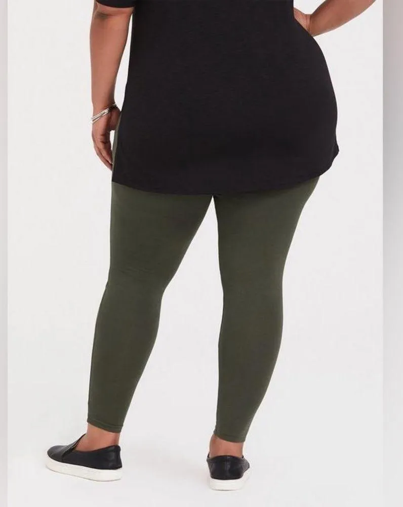 Torrid Olive Green Full-Length Legging - size 1 - Image 6
