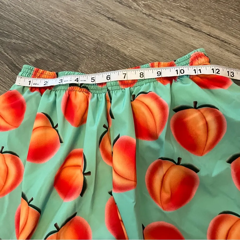 Boa Printed Peach Perfect 1" Elite Split Shorts Women’s Size Medium Green - Image 9