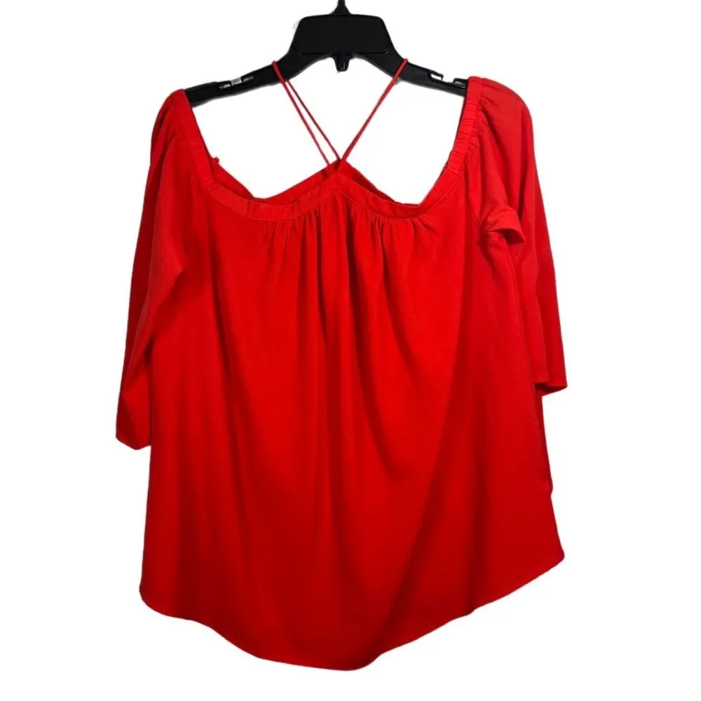 She + Sky off the shoulder blouse SIZE M RED - Image 3