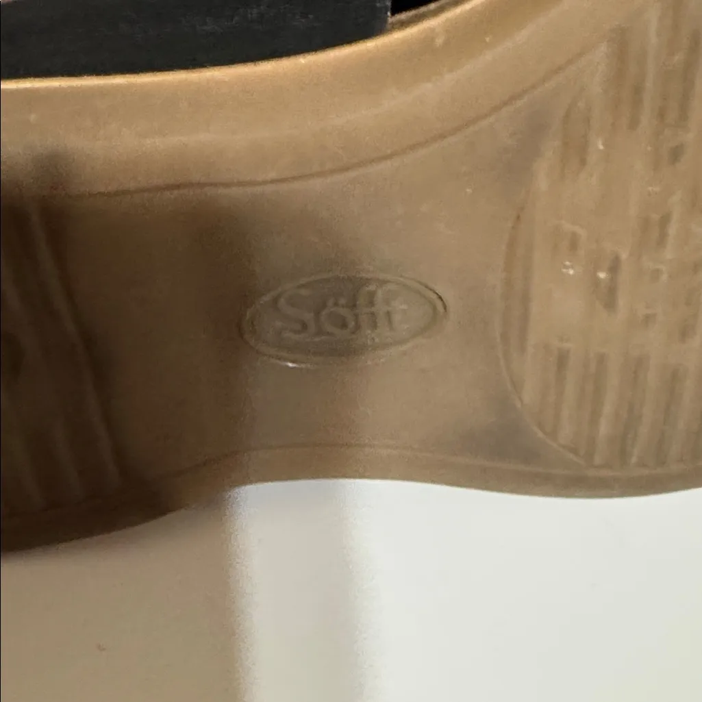 Sofft Black Leather Sandals with Silver Buckle Velcro Closure Size 8.5 - Image 8