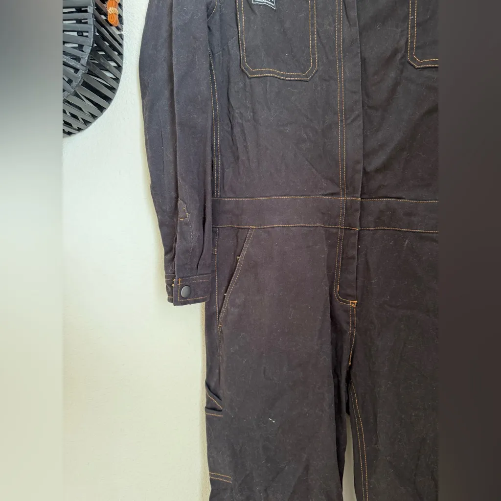 Wildfang The Essential Long Sleeve Coverall Jumpsuit, Size Medium Black - Image 3