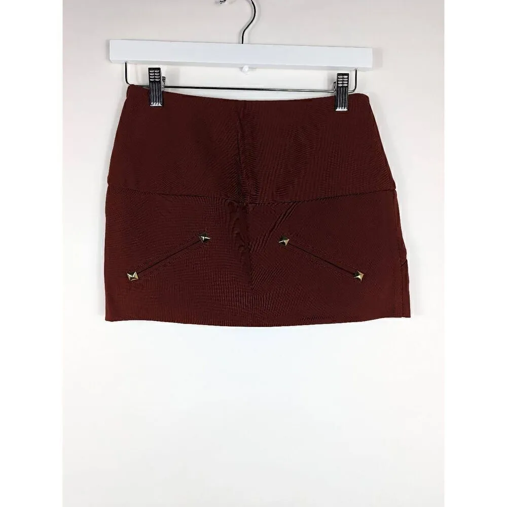 Mellina burgundy gold toned studs size 6 Red - Image 2