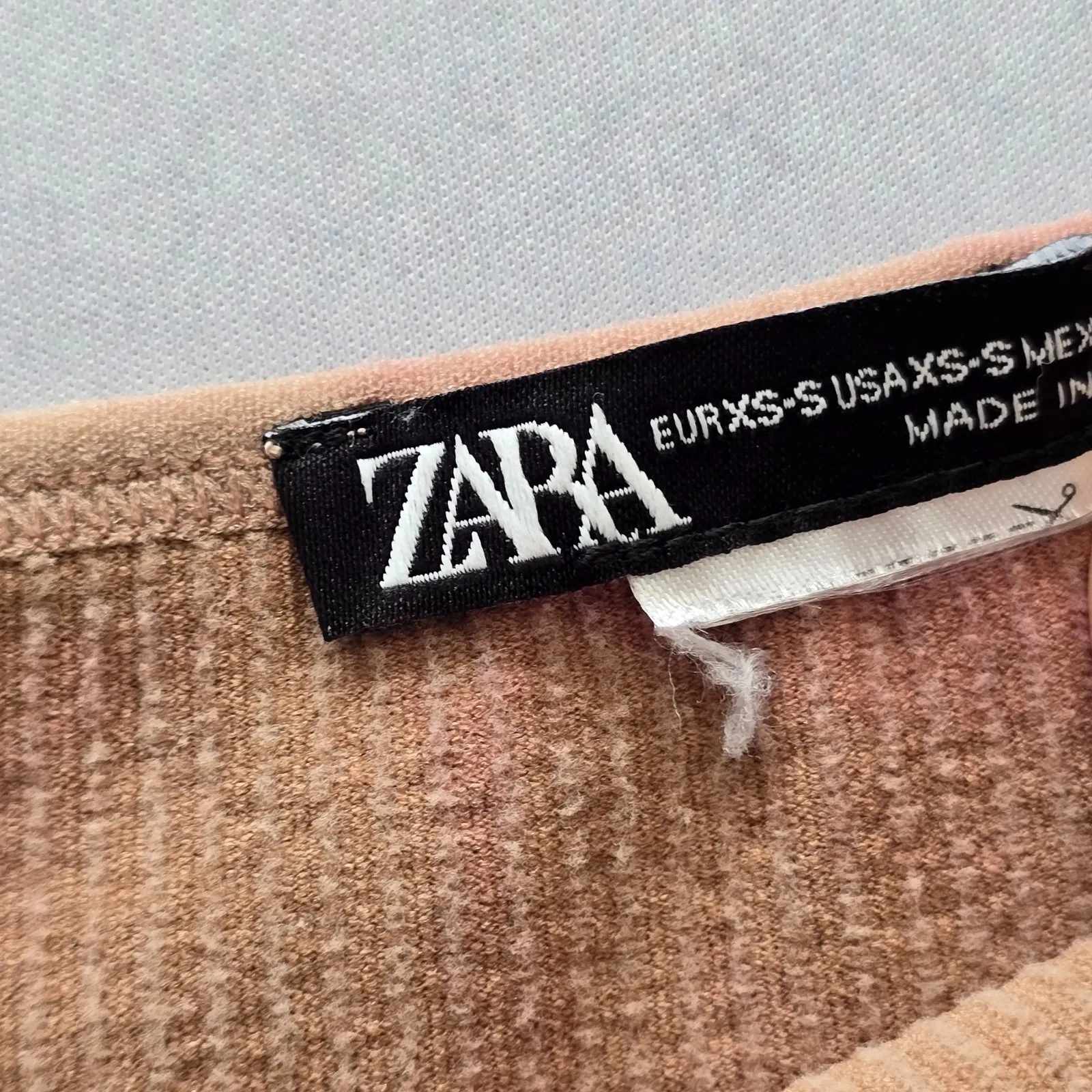 Ribbed Comfort Y2K Bra Top Wireless Pullover Stretch Sleep Zara Brown Tube XS - Image 5