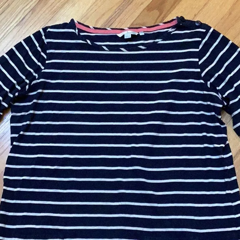 Boden Womens Breton Navy Striped Tunic Mini Pocket Dress Size 16 - Image 3