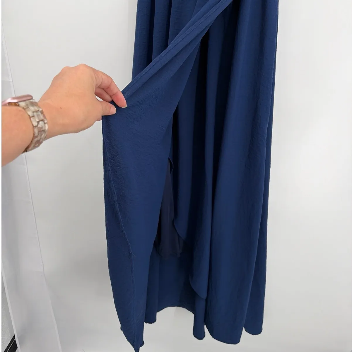 Bohme Wrap Maxi Dress Sz L Cottagecore Boho Ruffle Romantic Coastal Flowy USA - Image 3