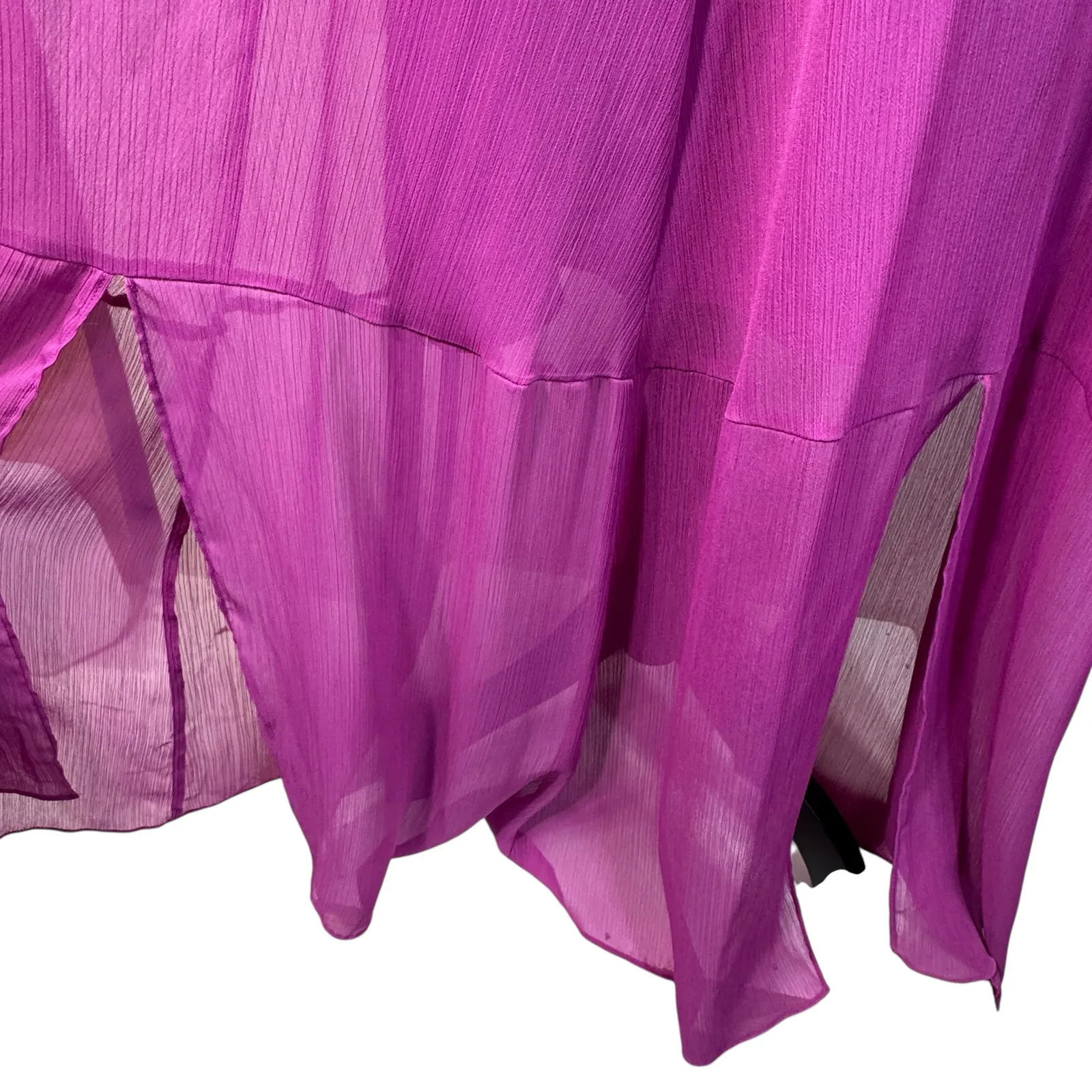 Bar III SZ 14 Maxi Dress V-Neck Spaghetti Straps Lined Slits Rear Zip Amethyst - Image 4