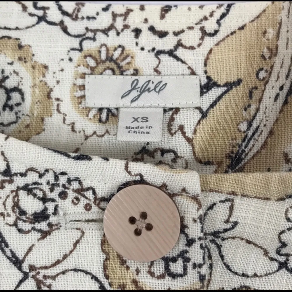 J. Jill Linen Blend Floral Print Jacket - Image 3