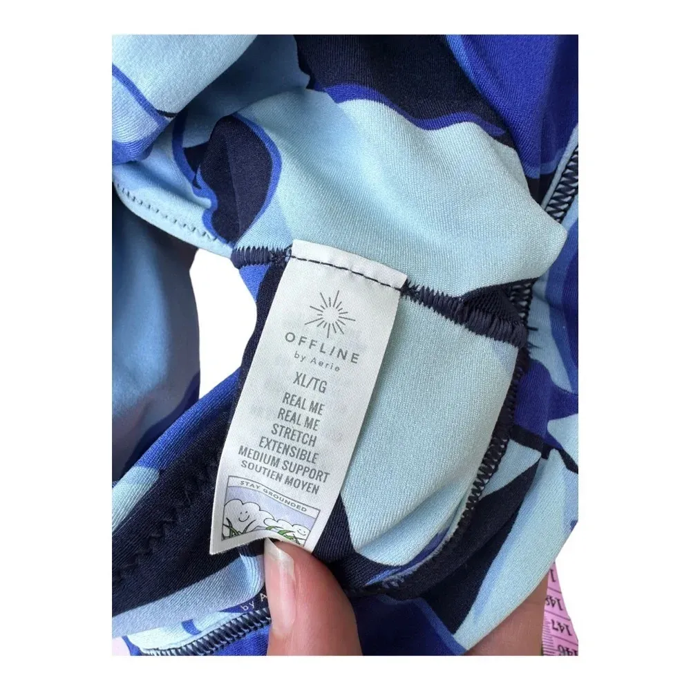 Aerie Offline Blue Ruched Sports Bra // Size XL - Image 6