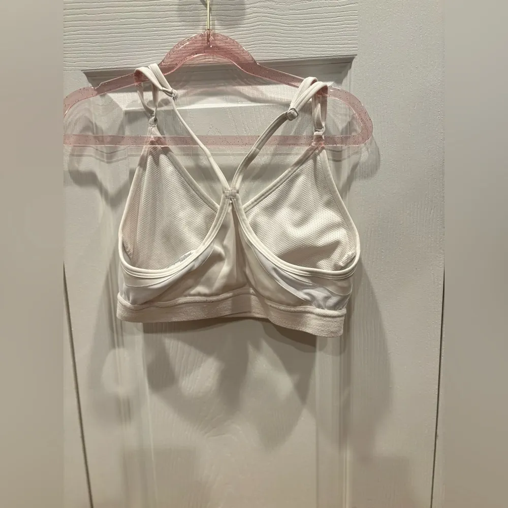 White size small nike dry fit sports bra - Image 2