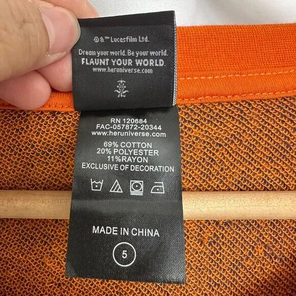 Her‎ Universe Star Wars Galactic Empire Cropped Sweatshirt Top Womens Size 5 - Image 7