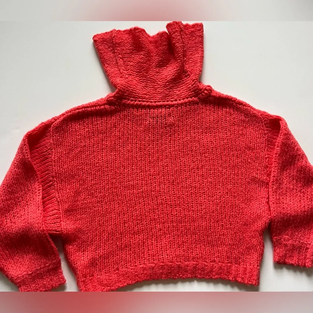 Anthropologie Pilcro Red/Coral Cowlneck Sweater - Image 2