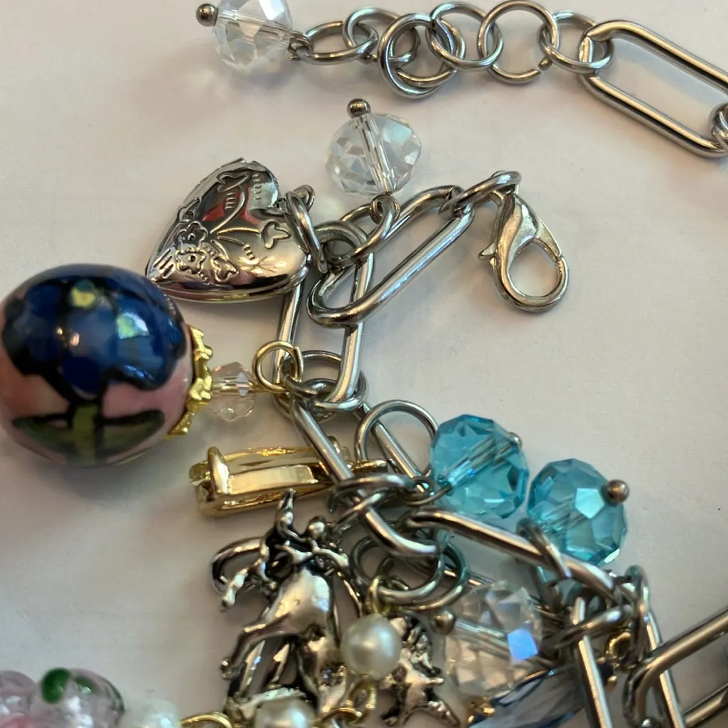 Sparkly mornings handcrafted charm bracelet Silver - Image 2