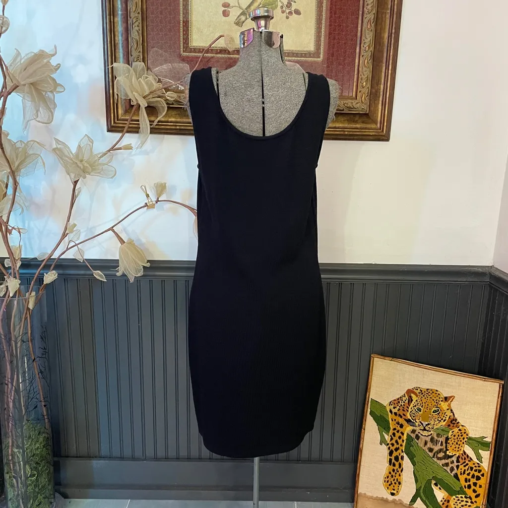 Vintage St. John Marie Gray LBD Knit Sleeves Scoop Neck Dress - Sz 10 🧡🎀 - Image 5