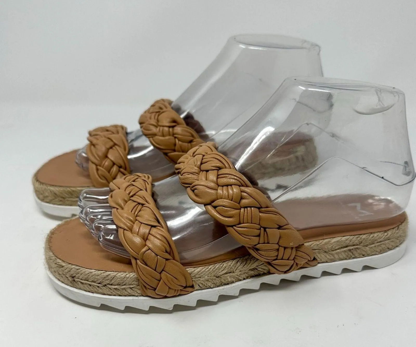 NEW Marc Fisher Women's Jaimee Flat Espadrilles Slip-On Leather Sandals Size 6 - Image 5