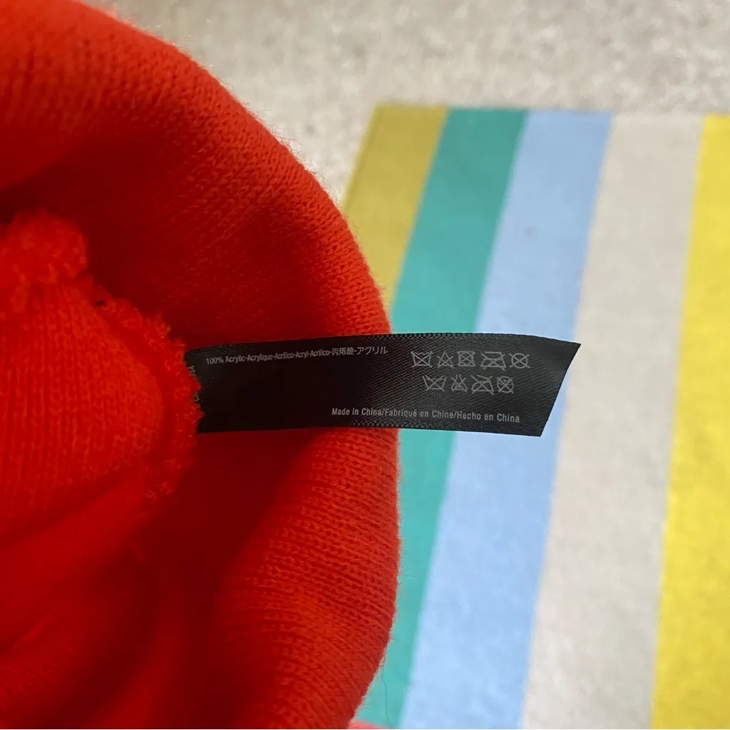 Vermillion orange red basic beanie - Image 2