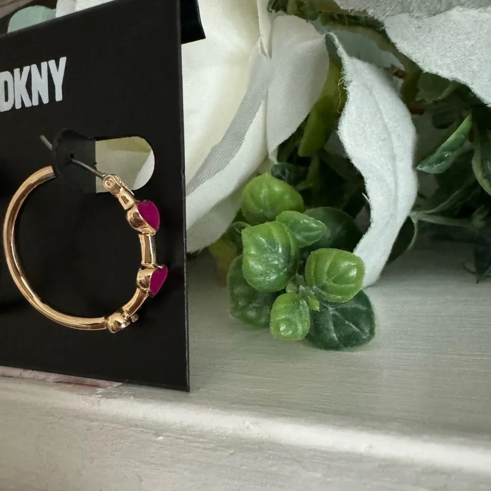 DKNY Heart Hoop Earrings - Image 3