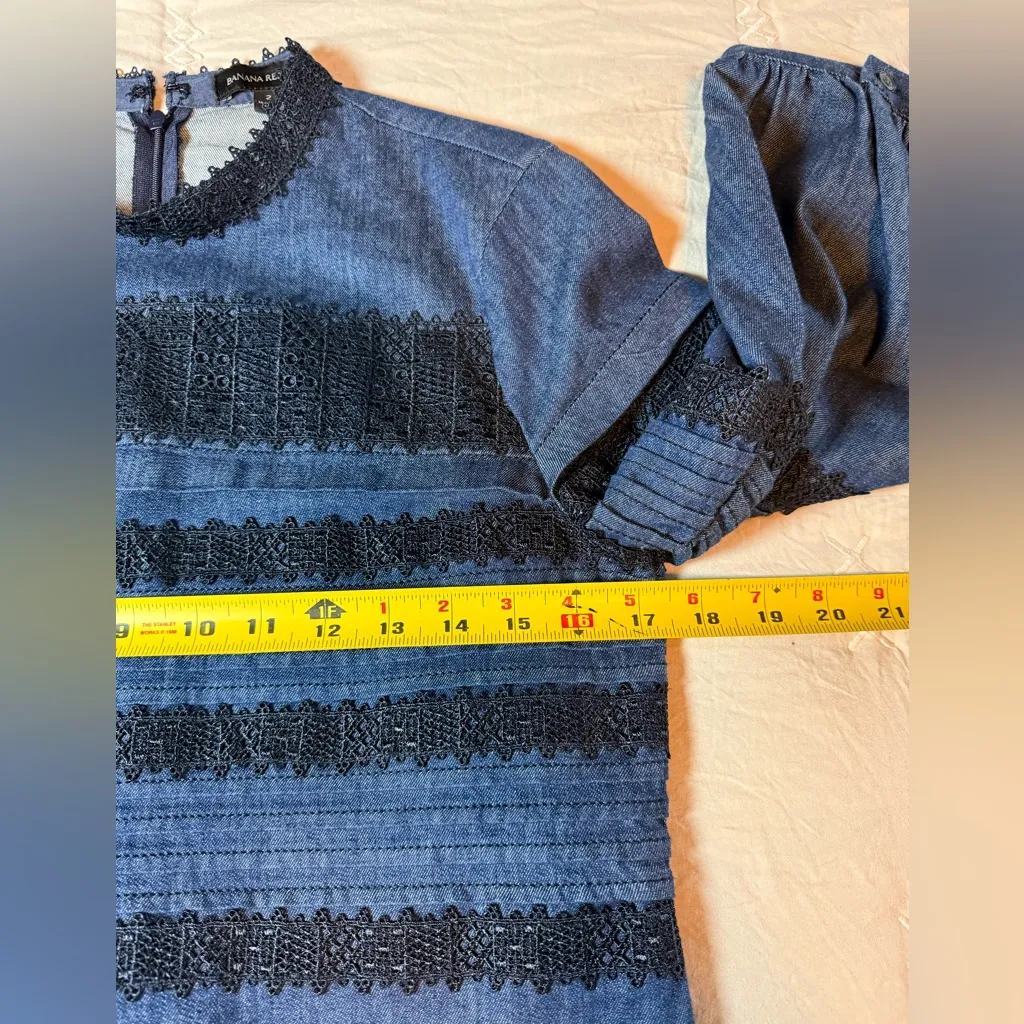 Banana Republic Chic Indigo Jeans Dress size 2 - Image 6