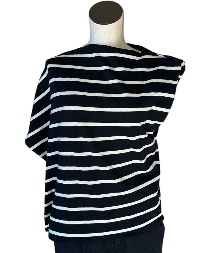 NWT ZARA ASYMMETRICAL STRIPED T-SHIRT - Image 5