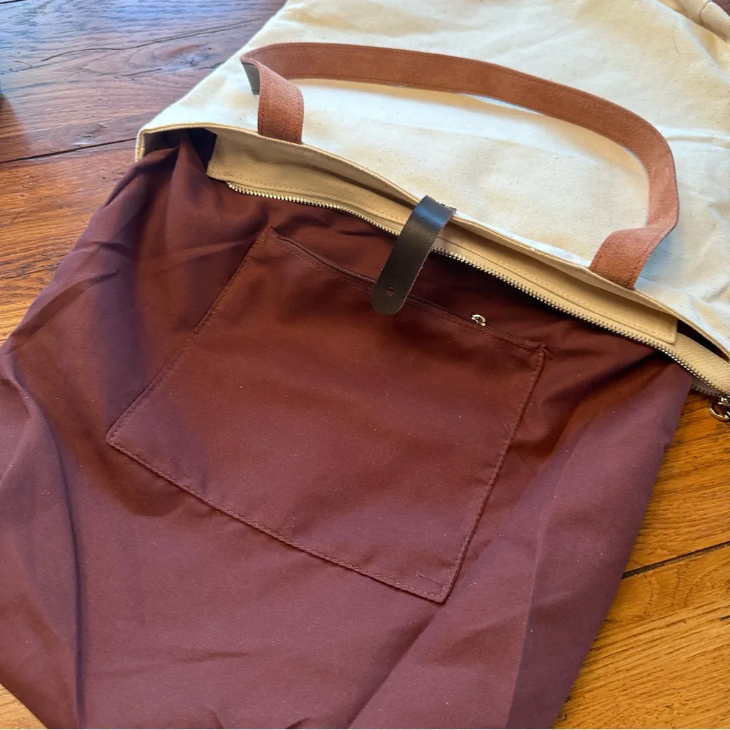 So’each Pineapple Leather & Canvas Totebag NWT Green - Image 10