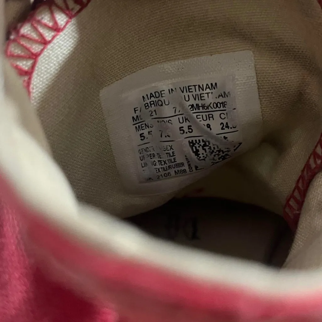 Converse CTAS Shoes M9621 Hi Top Red Women’s 7.5 Men’s 5.5 sneakers - Image 6