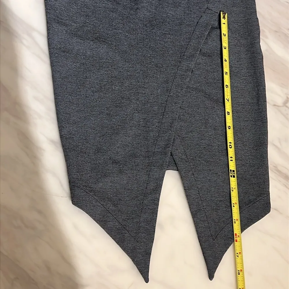 Ladakh Womens Gray Midi Skirt Sz 4 Asymmetrical Pointed Hem Mode - Image 8