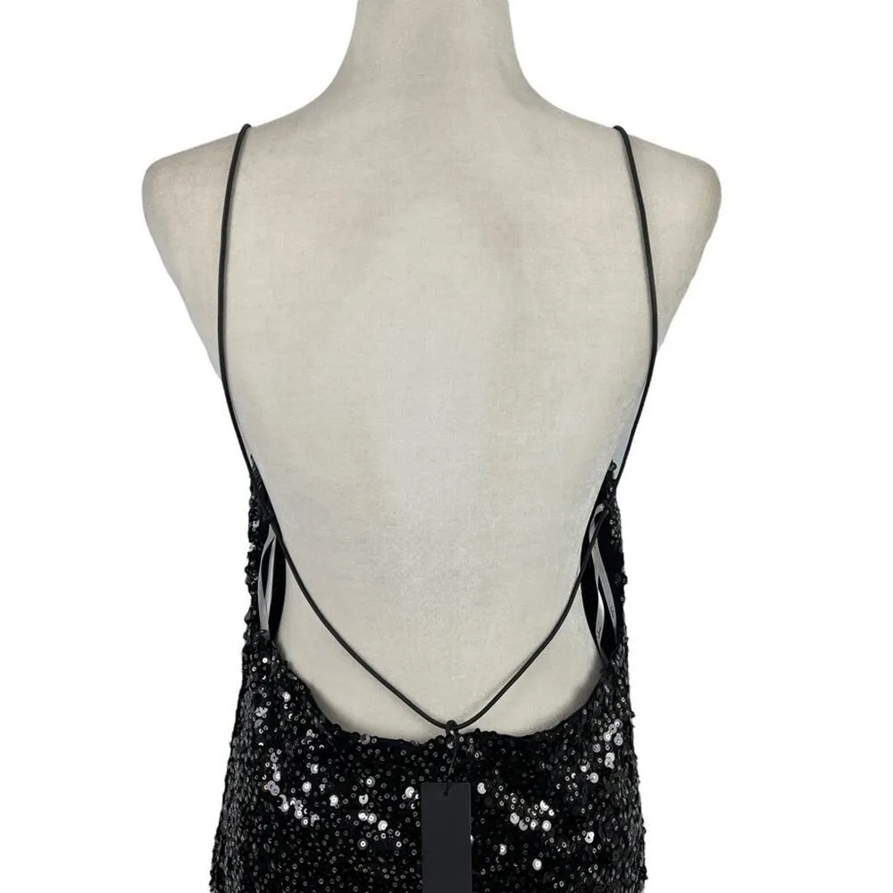 NWT Lulus Force of Fashion Black Backless Sequin Dress - Image 8