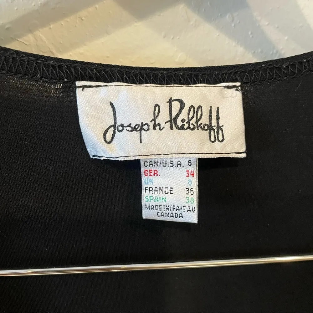 Black Faux Wrap Buckle V Neck Dress - Image 7